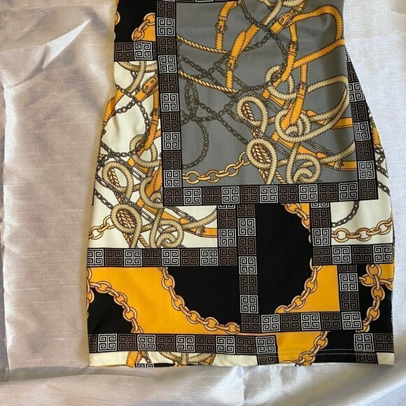 Revamped Chains and Belts  Backless Halter Mini Dress Ladies M - Picture 6 of 13